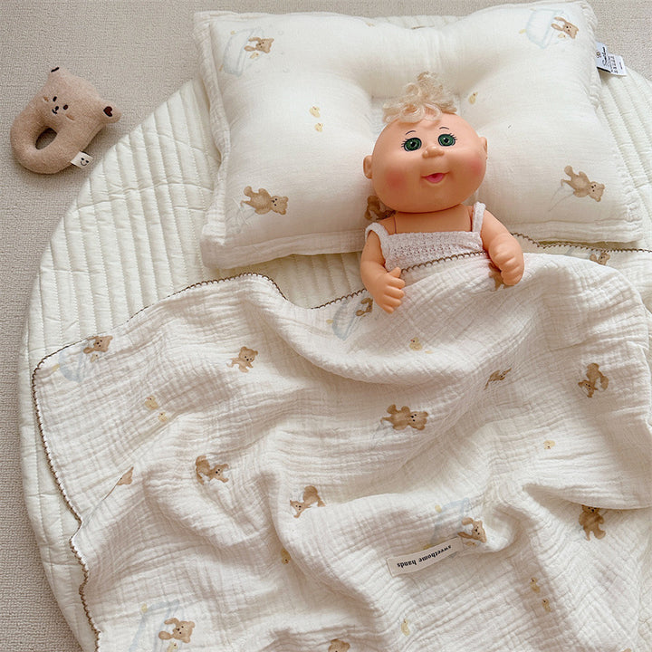 Unisex Cozy Muslin Blanket with Cute Rabbit Design Stornfield