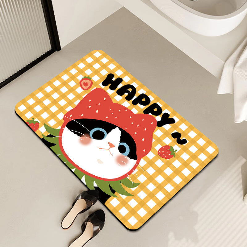 Cute Cartoon Pet-Themed Bath Mat Stornfield