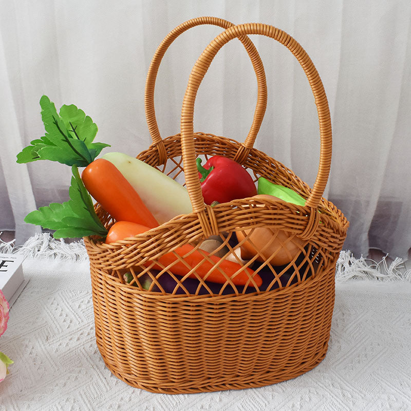 Handwoven Market Tote Basket Stornfield