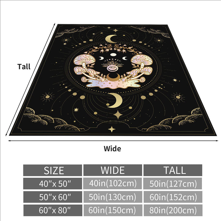 Artistic Mushroom-Themed Throw Blanket