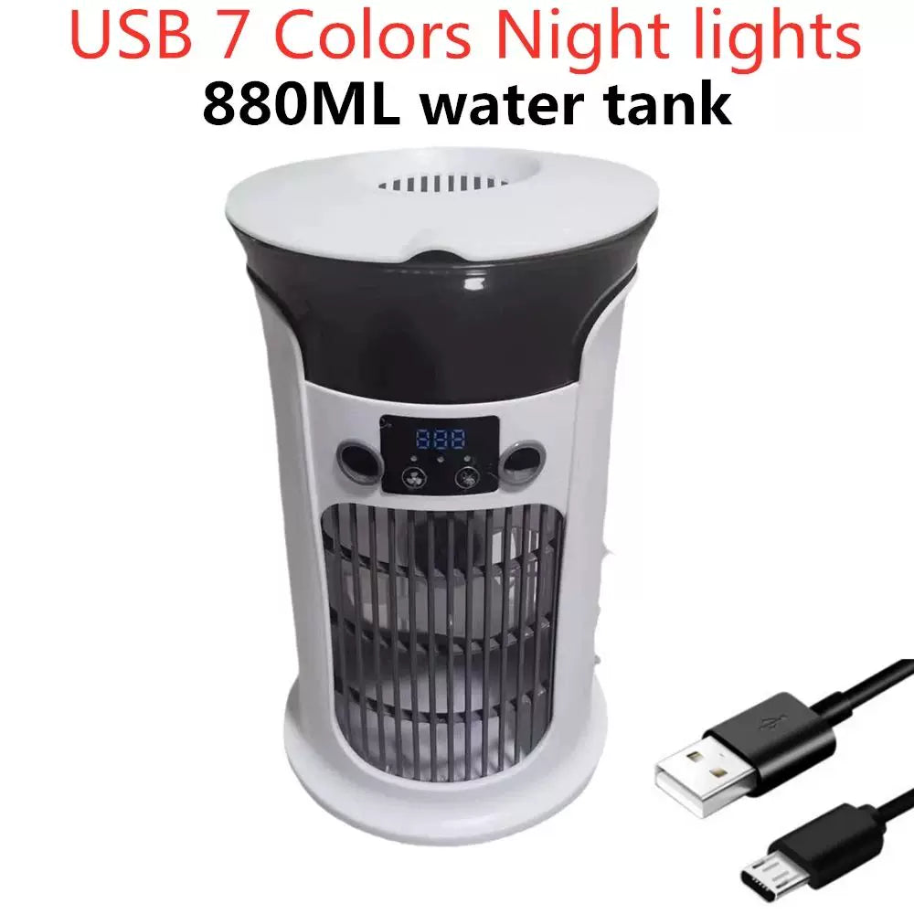 Unisex one size compact USB humidifying air circulation tower fan with LED display Stornfield