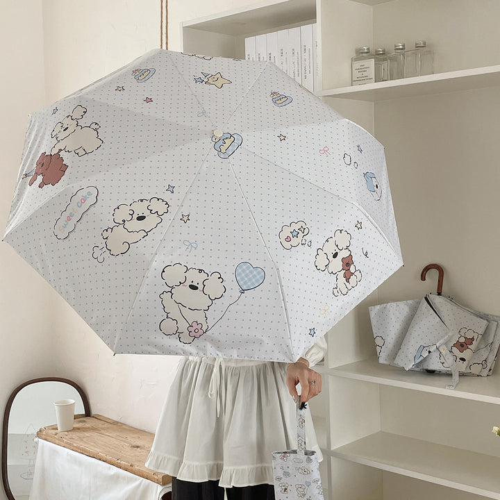 Women's Folding Umbrella with Playful Animal Design Stornfield