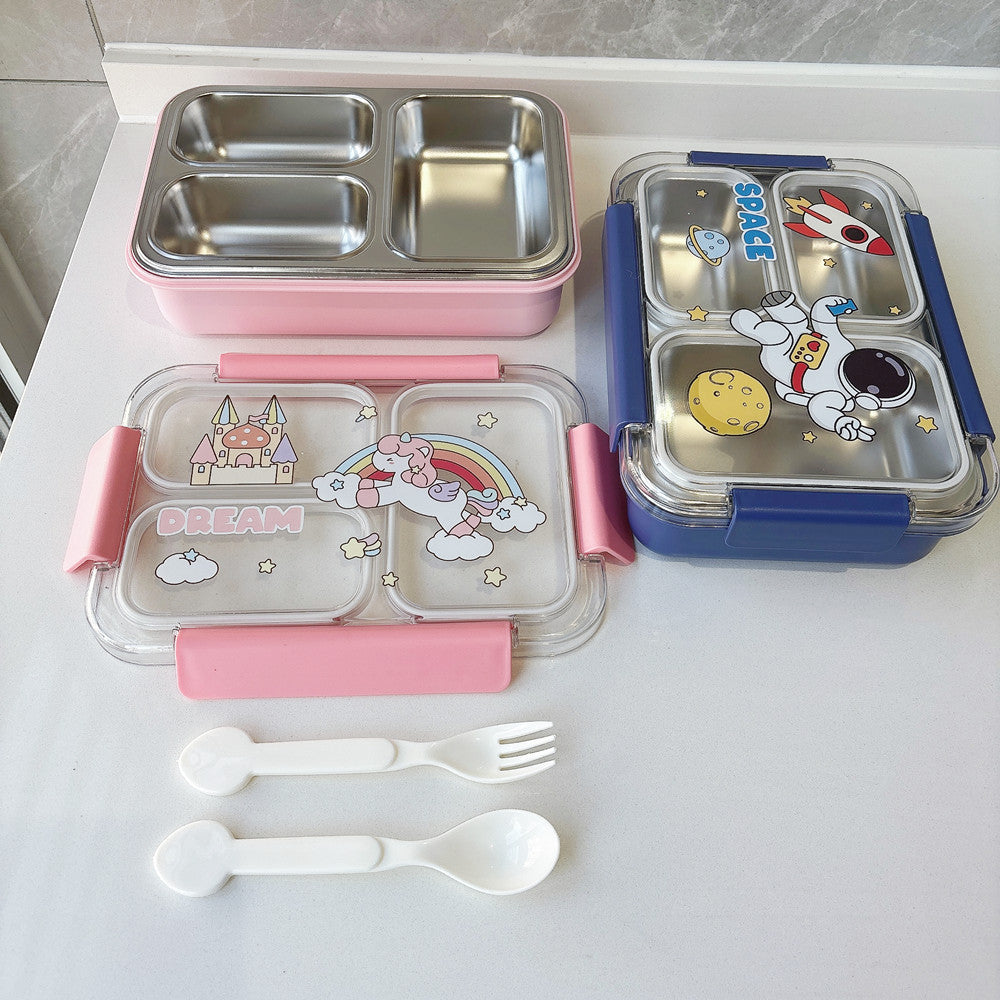 Space-Themed Multi-Compartment Food Storage Container