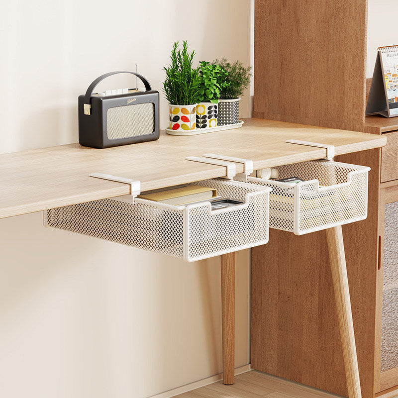 Clamp-On Under-Desk Ventilated Mesh Storage Drawer Organizer