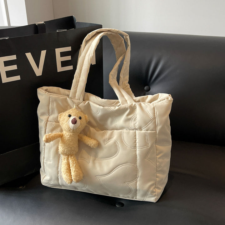 Quilted Plush Tote Bag