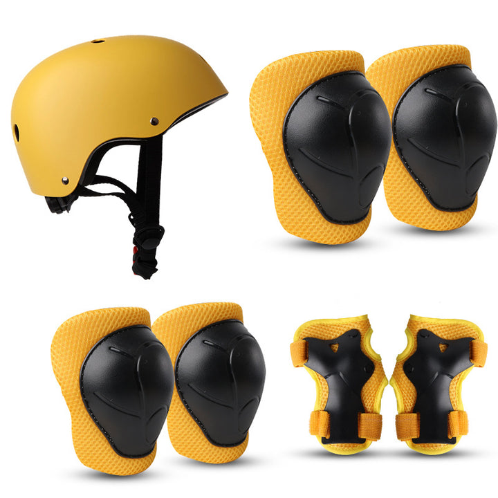 Children's Colorful Safety Helmet and Protective Gear Set Stornfield