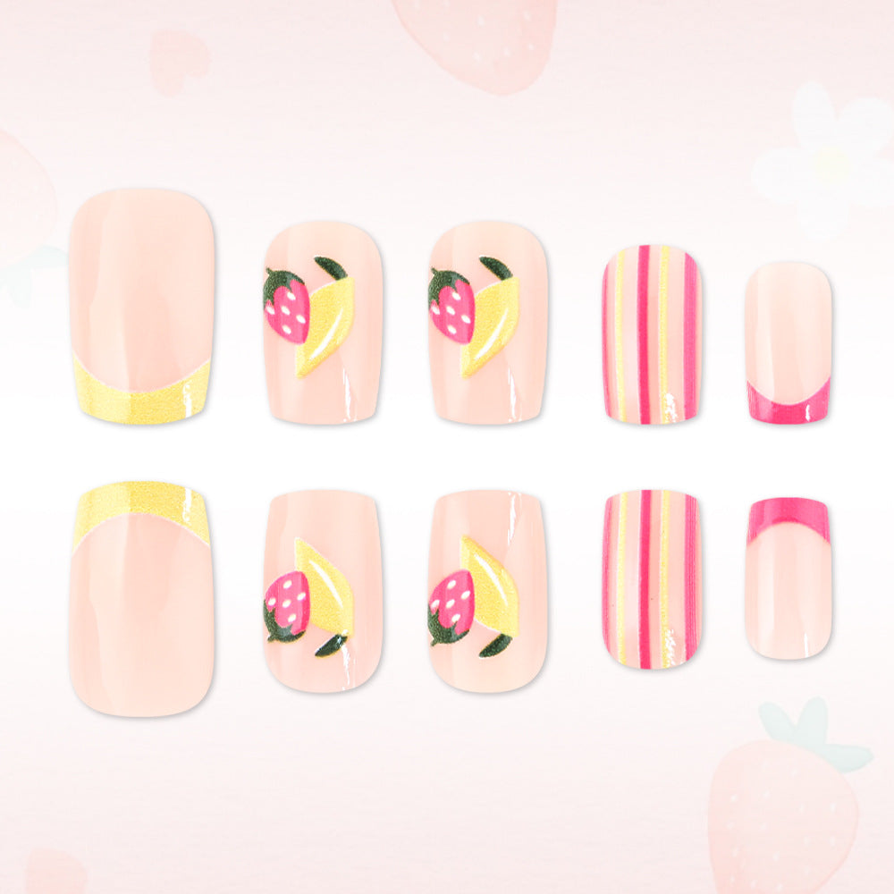 Artistic Fruit-Inspired Gel Nail Art Set Stornfield