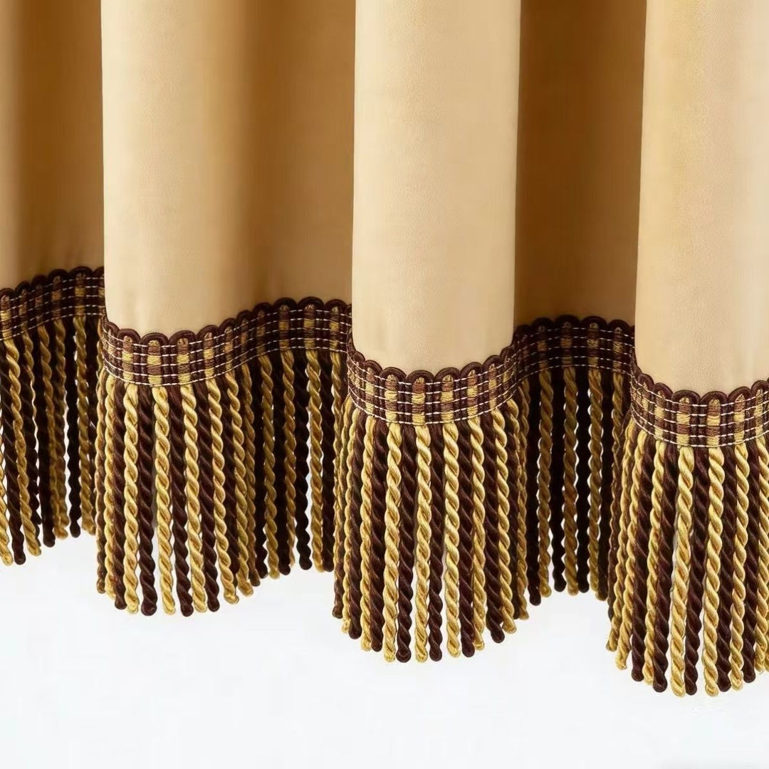 Noble curtain with fringe trim Stornfield