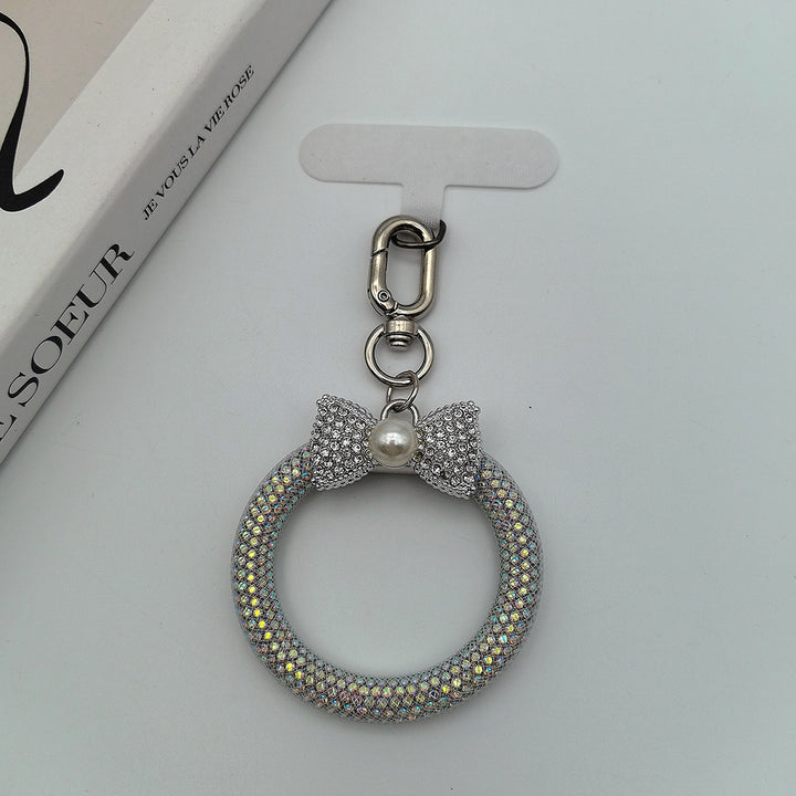 Elegant Rhinestone Bow Keychain Stornfield
