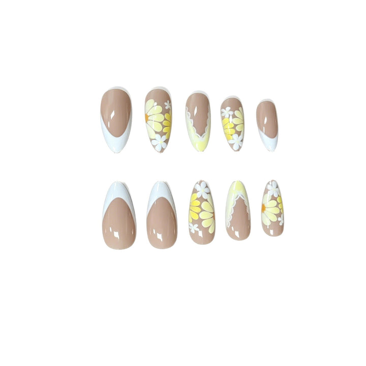 Floral French Tip Nail Art Enhancements Stornfield 1789915430