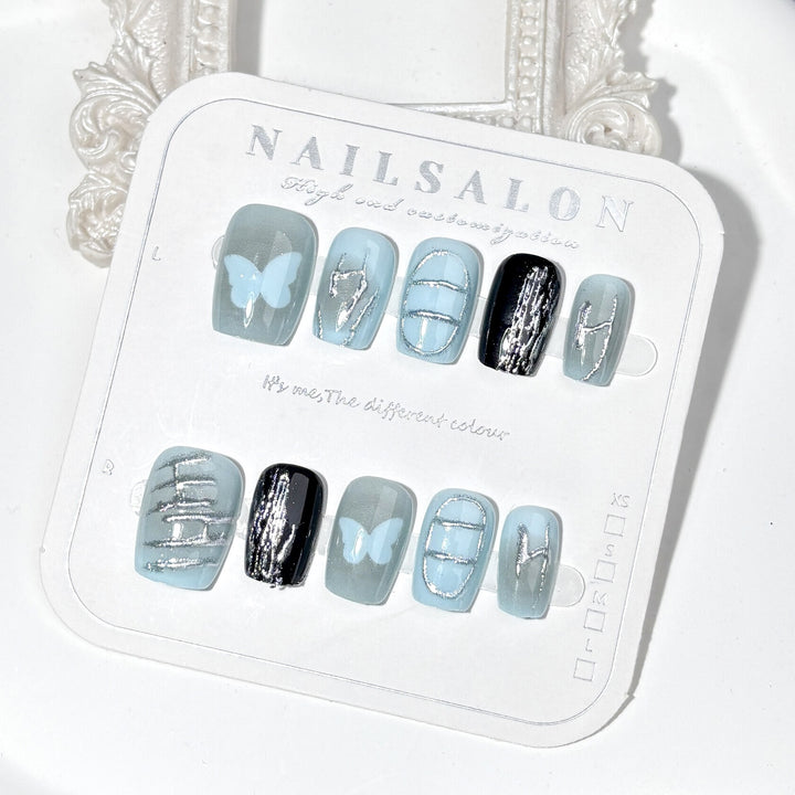 Artistic Customizable Press-On Nail Collection
