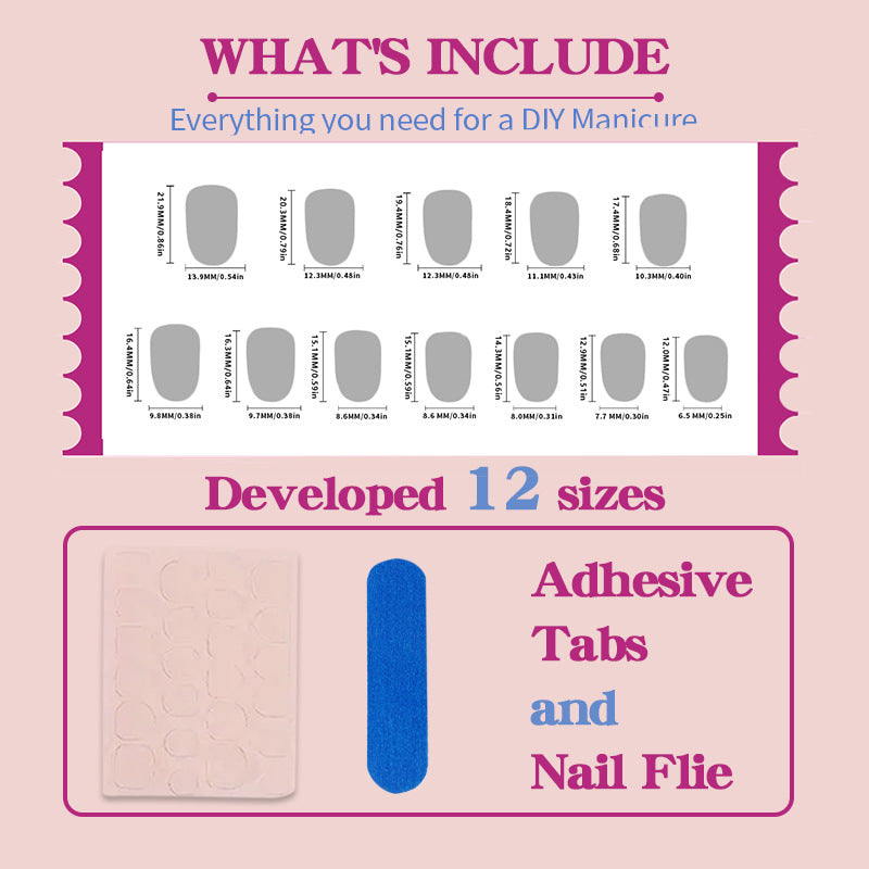 Elegant artificial nail set with romantic floral decorations Stornfield
