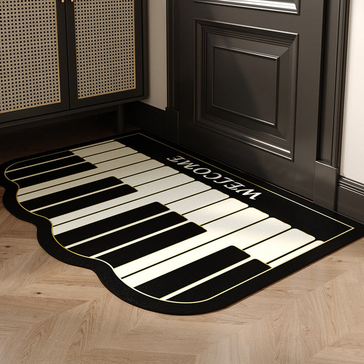 Decorative Checkerboard Entrance Mat for Home Entryway