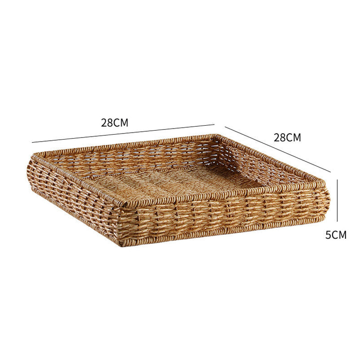 Handwoven Decorative Serving Tray Stornfield 1783754312