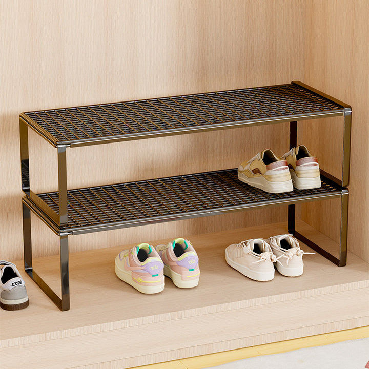 Adjustable Expandable Metal Shoe Shelf Organizer