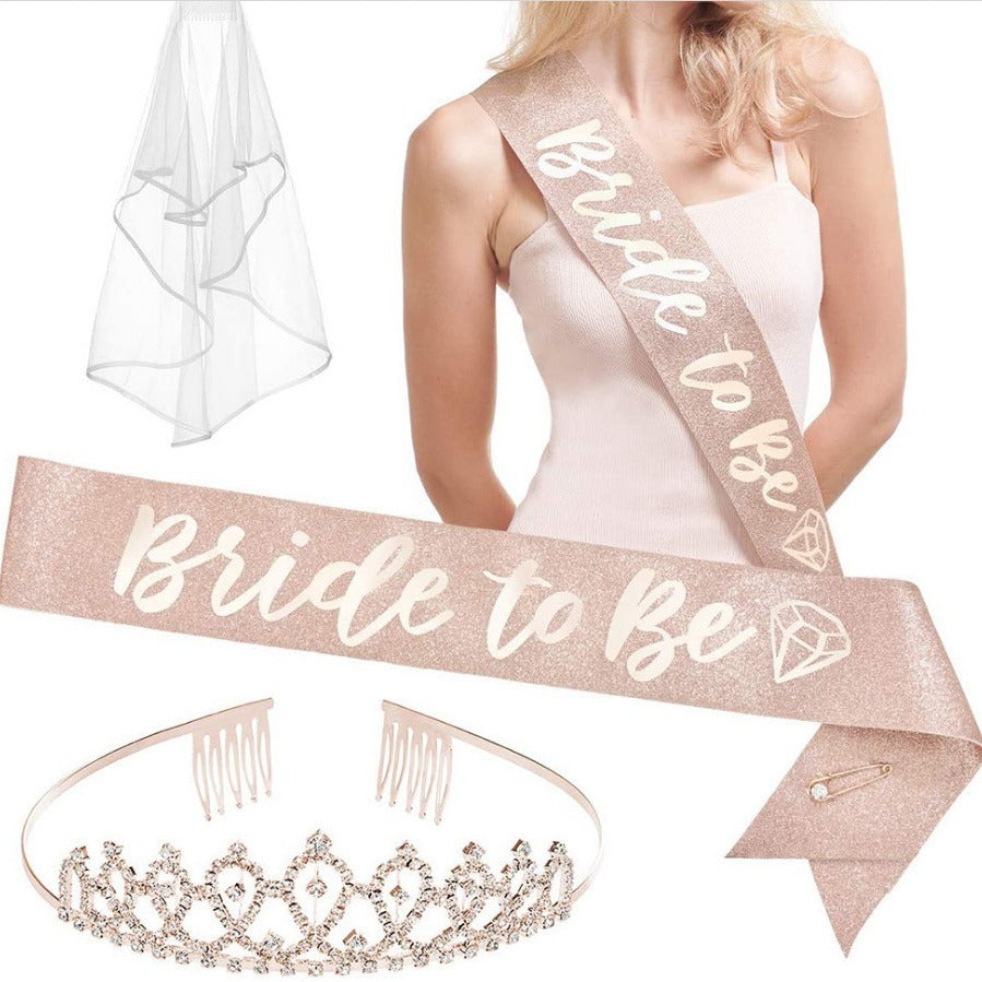 Ladies Glittering Bride Sash Stornfield