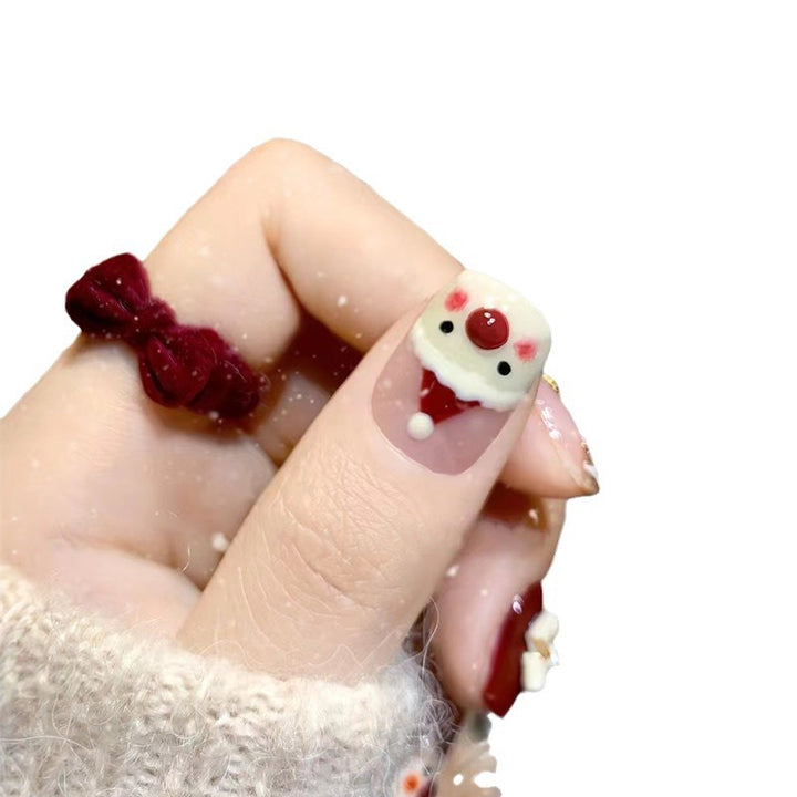 Festive Winter-Themed Press-On Nail Set Stornfield