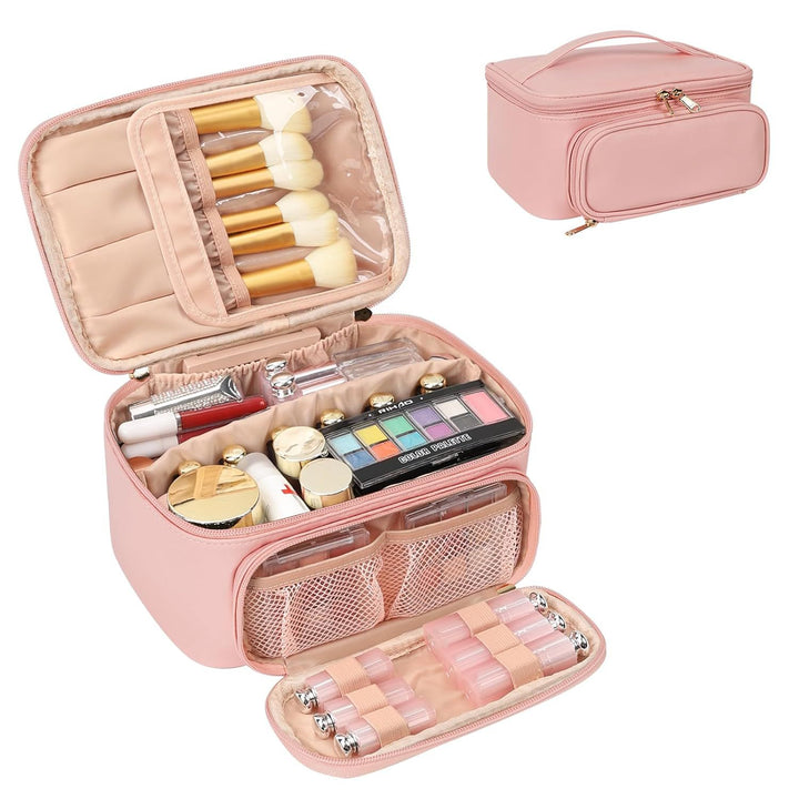 Cosmetic Organizer with Compartments and Mirror Stornfield