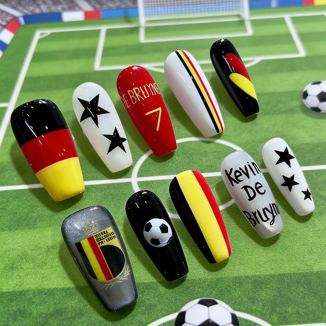 Sports-Themed Press-On Nail Art Stornfield