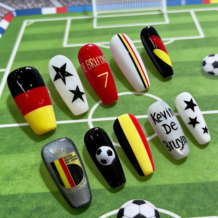 Sports-Themed Press-On Nail Art Stornfield