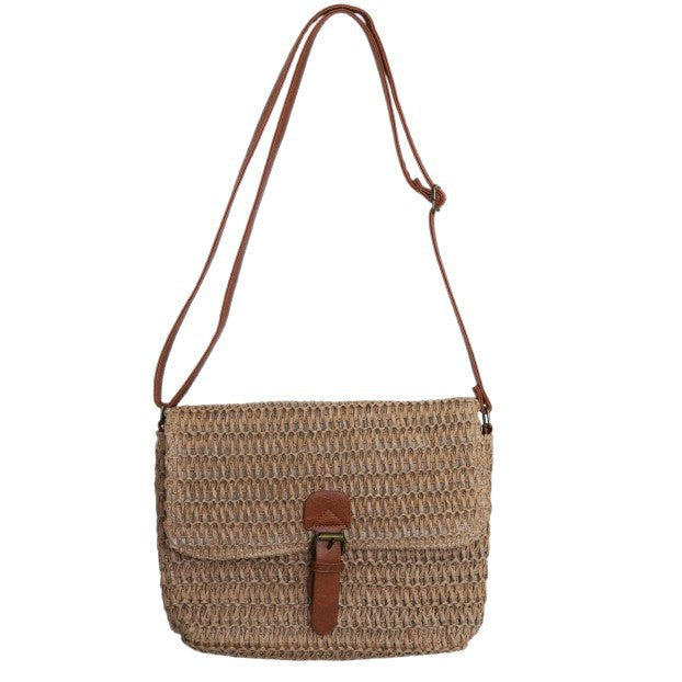 Shoulder bag made of sophisticated natural material with practical closure Stornfield