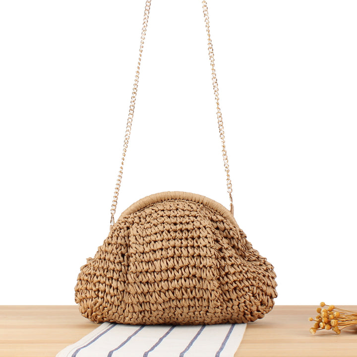 Handbag Made of High-Quality Natural Material with Silver Chain Strap Stornfield