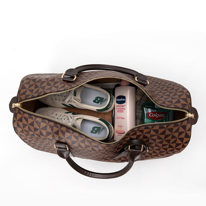 Spacious travel bag with stylish geometric design Stornfield