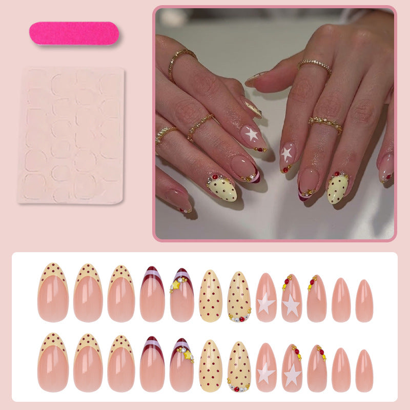 Acrylic Nail Set with Luxurious Accents and Creative Designs Stornfield