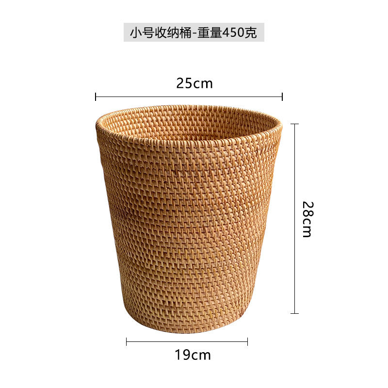 Women rectangular storage basket with practical handle Stornfield