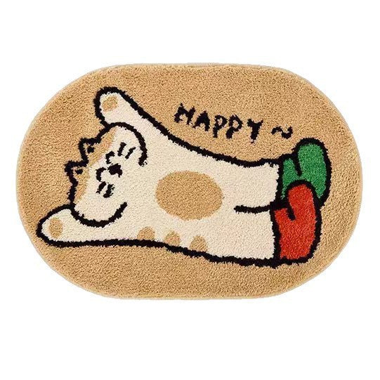 Cartoon Dog-Themed Bath Mat