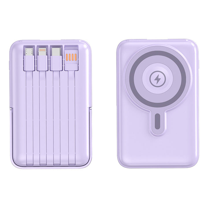 Portable power bank with integrated charging cables and MagSafe function Stornfield