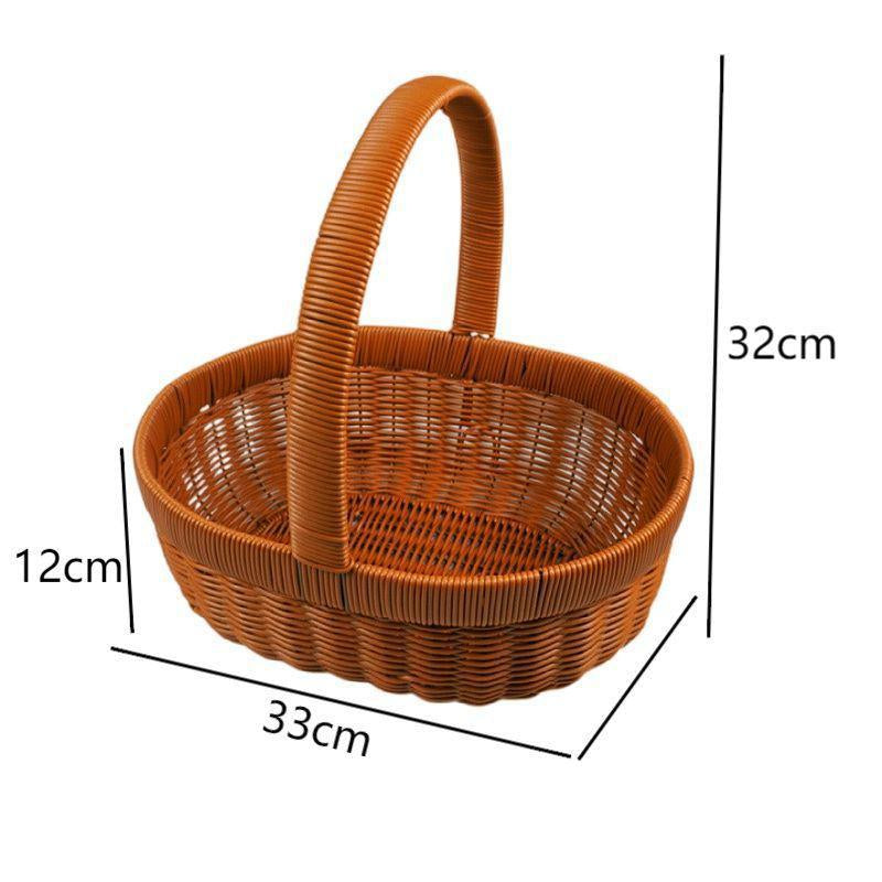 Handwoven Round Wicker Storage Basket Stornfield