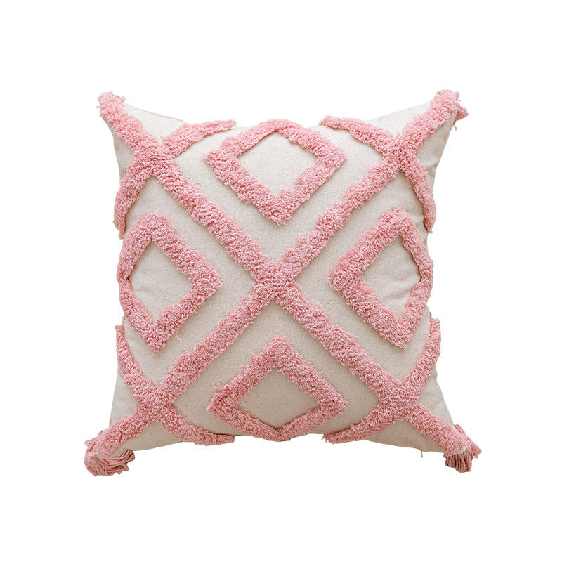 Structured Round Decorative Cushion