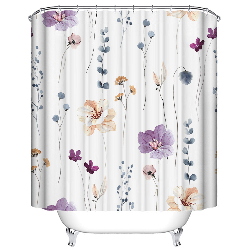 Leafy Floral Shower Curtain Stornfield