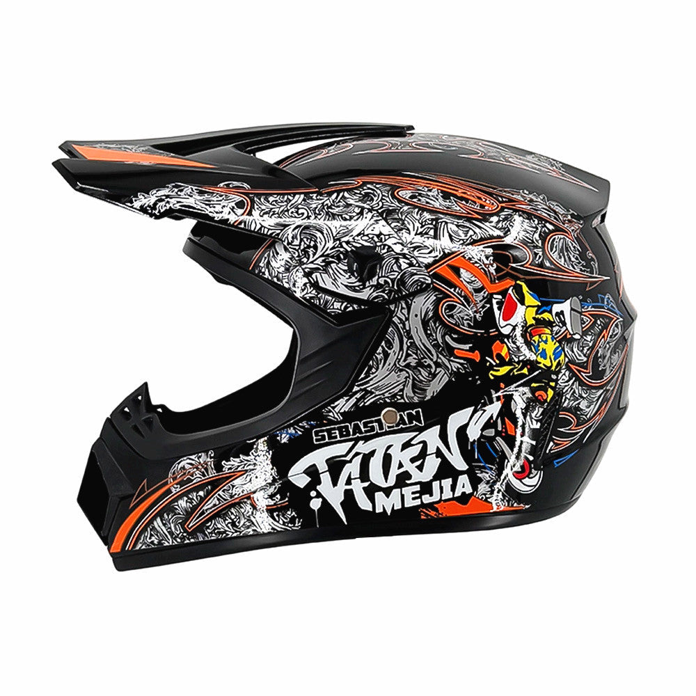 full-face motocross helmet with extended visor and reinforced chin guard Stornfield