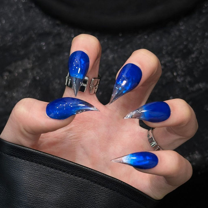 Elegant Stiletto Press-On Nail Set with Glossy Shine
