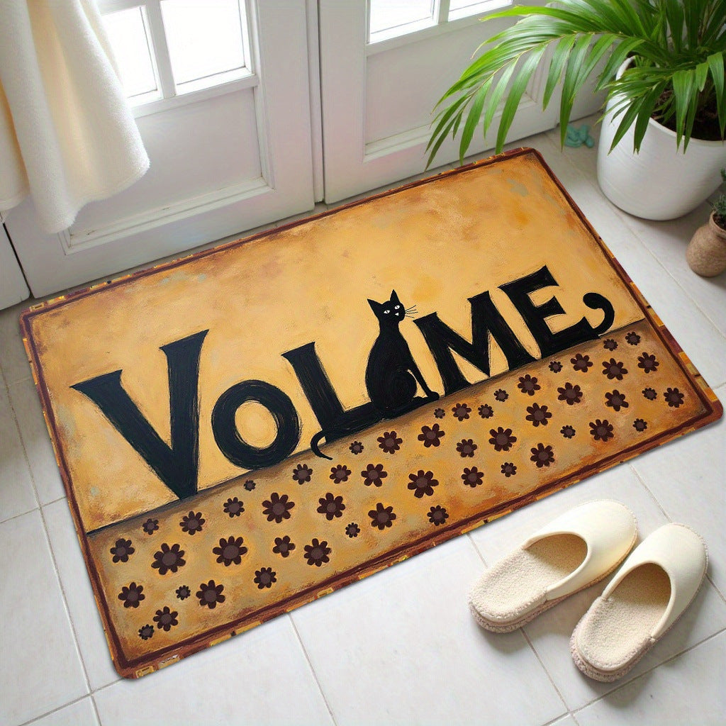 Artistic Cat Themed Door Mat