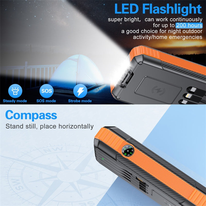Power bank with solar charging function and integrated LED lamp Stornfield