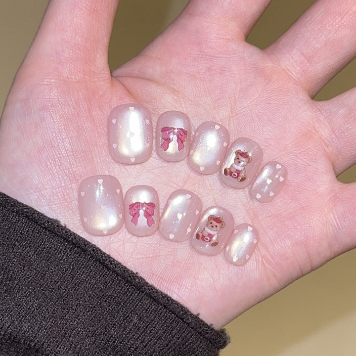 Artificial Nail Art Tips with Romantic Designs Stornfield