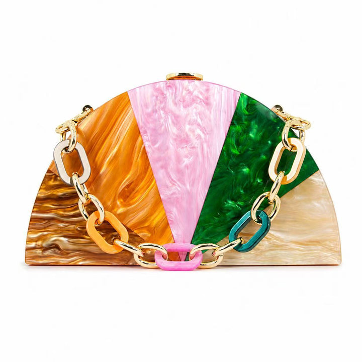 Decorative Geometric Acrylic Clutch