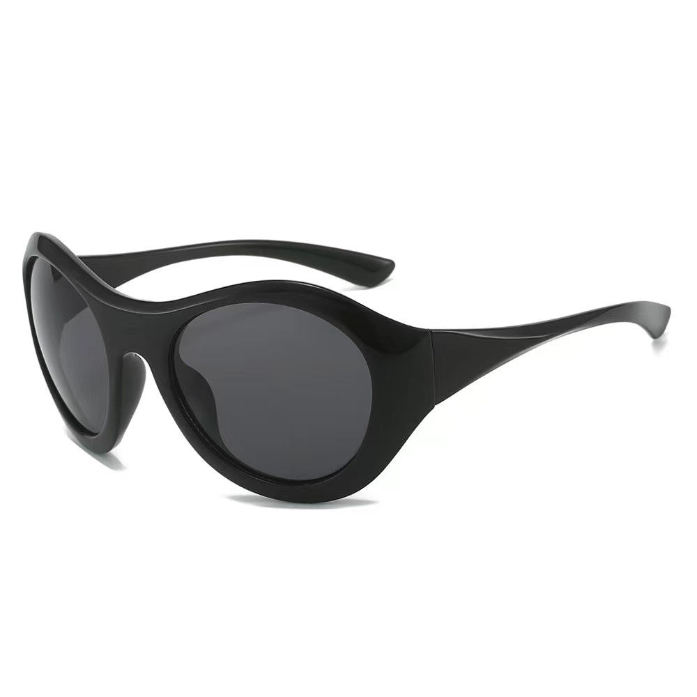 Ladies Fashion Oval Sunglasses with Transparent Frame Stornfield