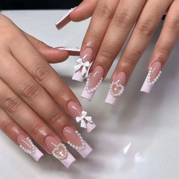 Artificial Nail Set with Elegant Decorations Stornfield