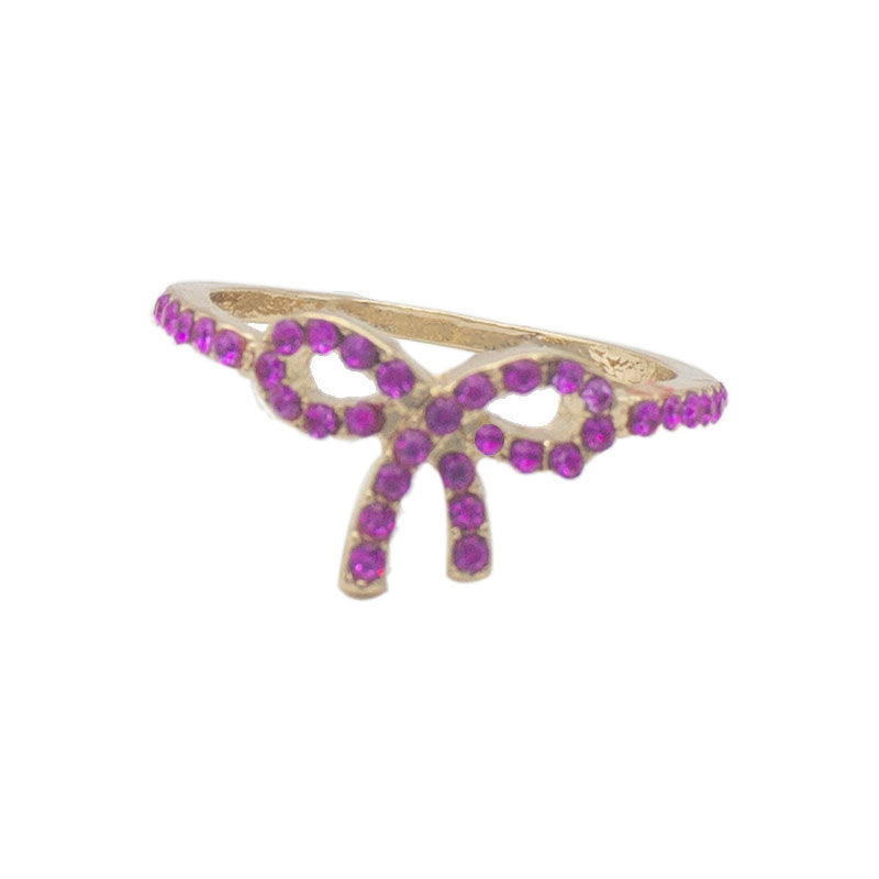 Bow-Designed Stone-Embellished Ring Stornfield