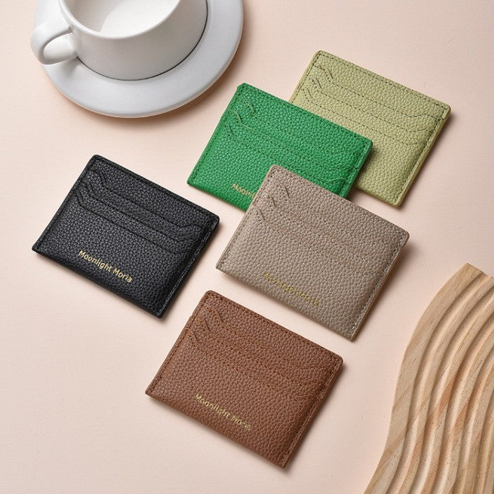 Textured Leather RFID Blocking Cardholder