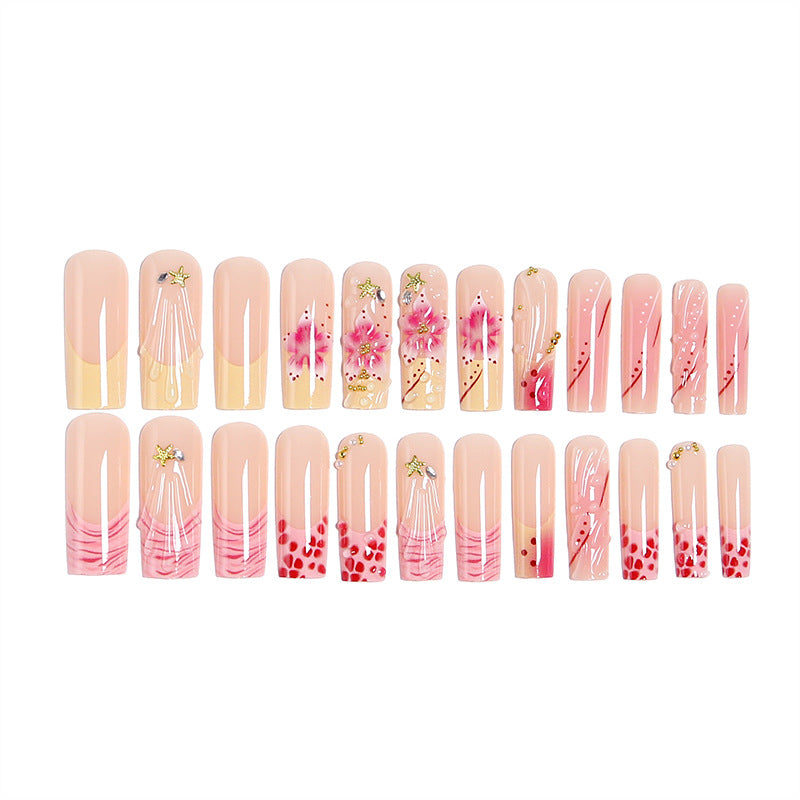 Artistic Nail Tips with Botanical Design Stornfield