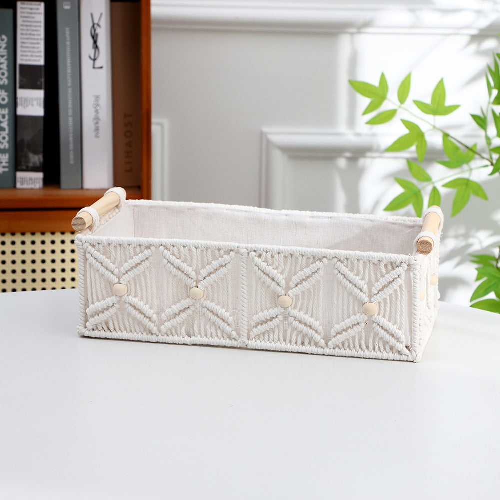 Decorative Macrame Storage Basket Stornfield