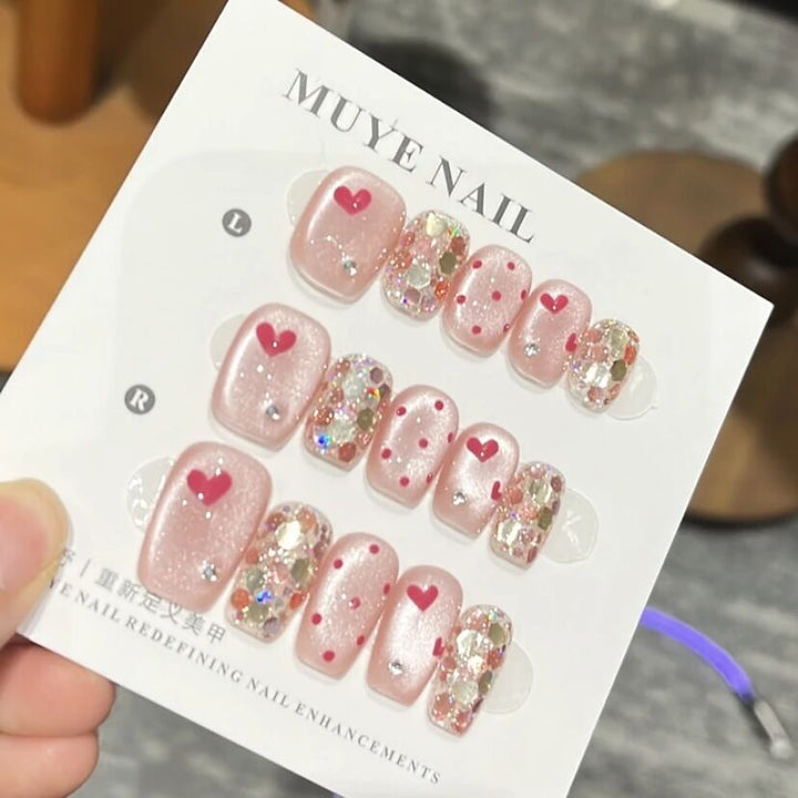Decorative Press-On Nail Design Set Stornfield