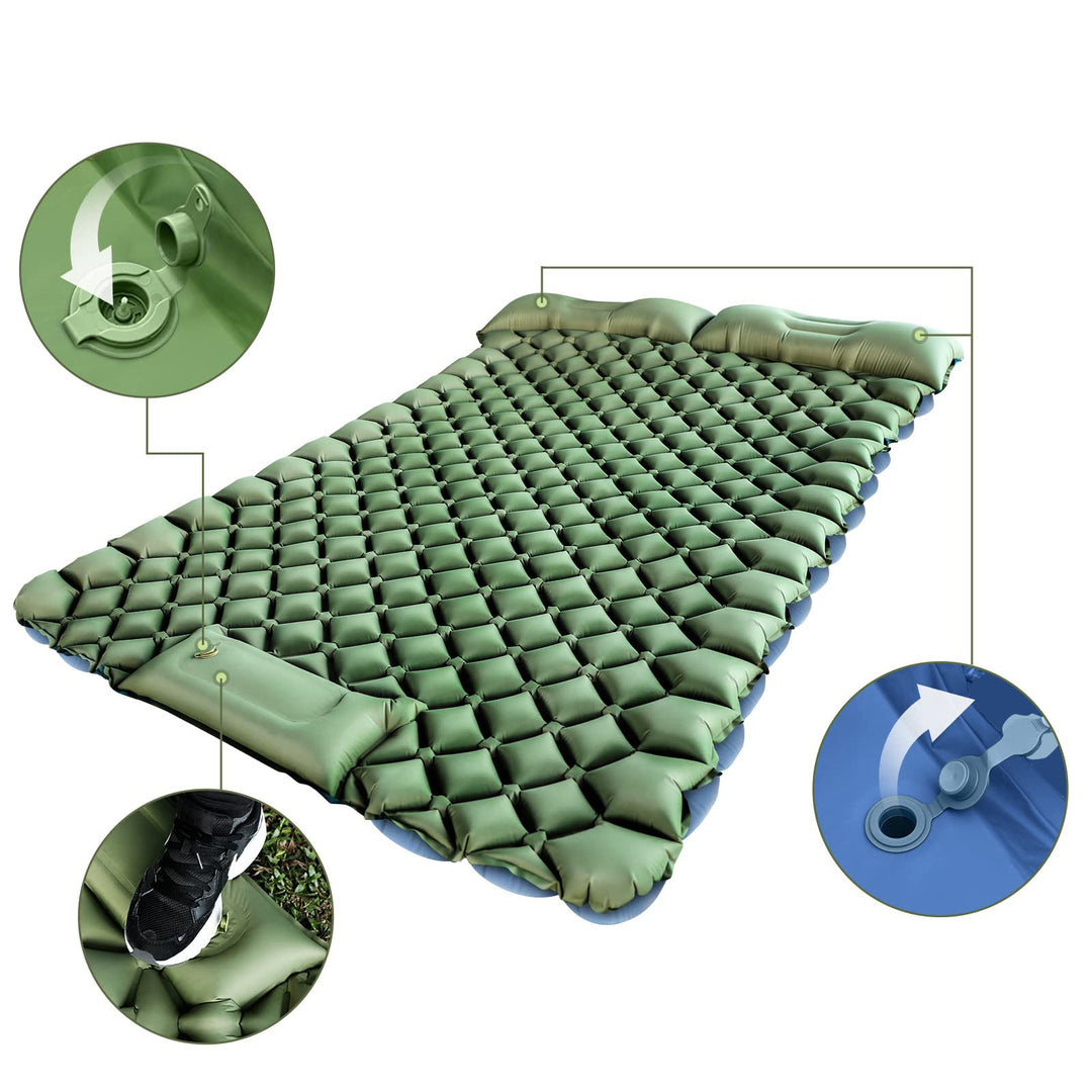 Premium Sleeping Mat With Integrated Headrest And Comfort Zone Stornfield