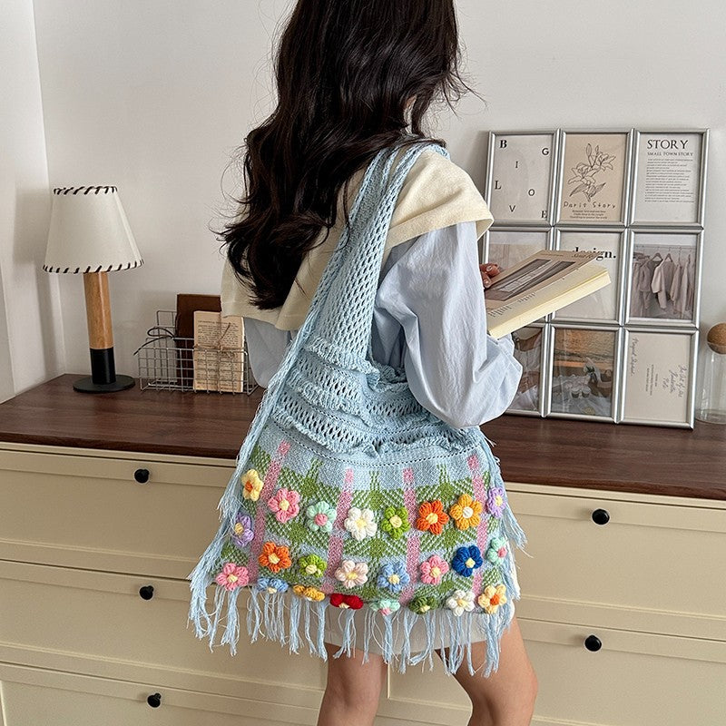 Handcrafted Floral Crochet Tote Stornfield