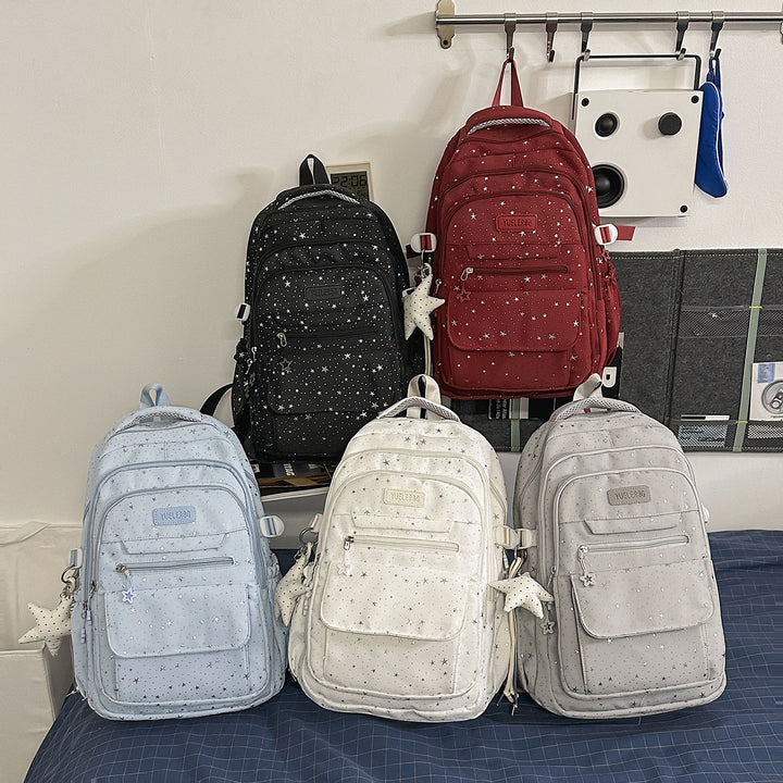 Star-Patterned Backpack with Multiple Compartments Stornfield